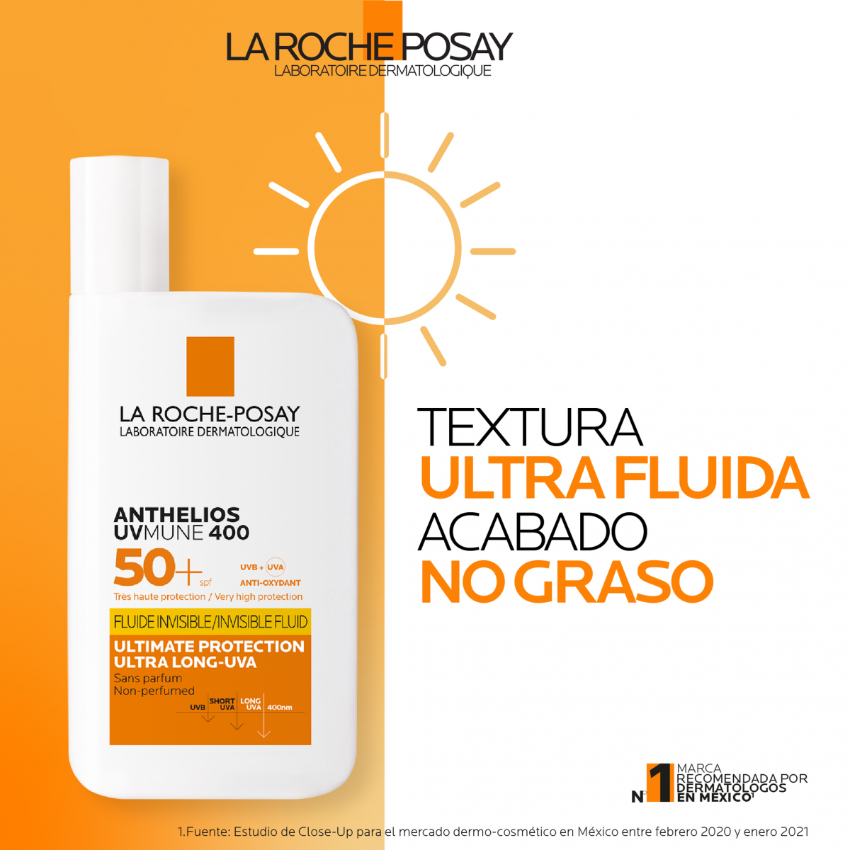 Anthelios UVMUNE 400 fluido invisible SPF50+